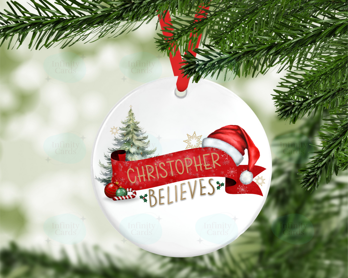 Personalised Believes Tree Decoration