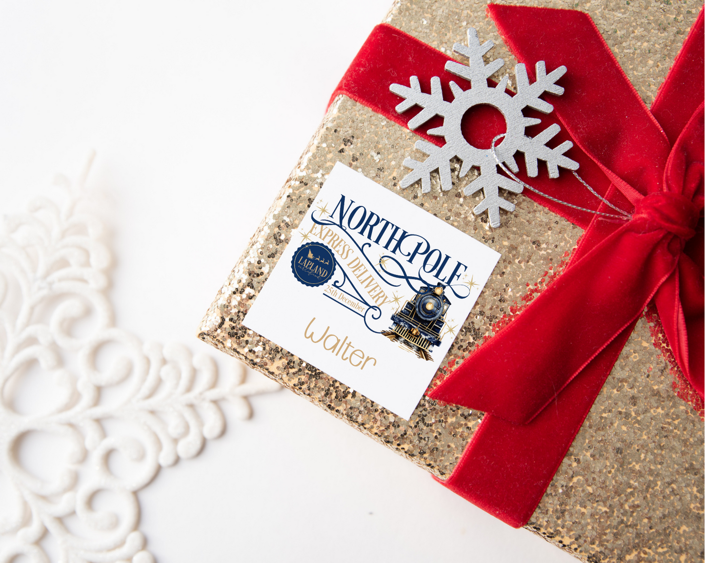 Personalised North Pole Express Delivery Christmas Present Labels