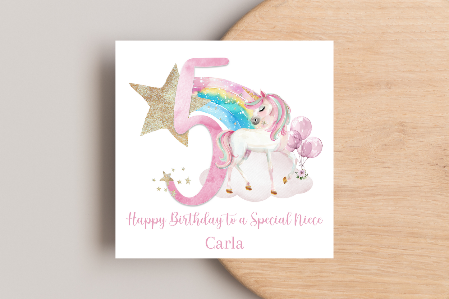 Personalised Magical Unicorn Birthday Card