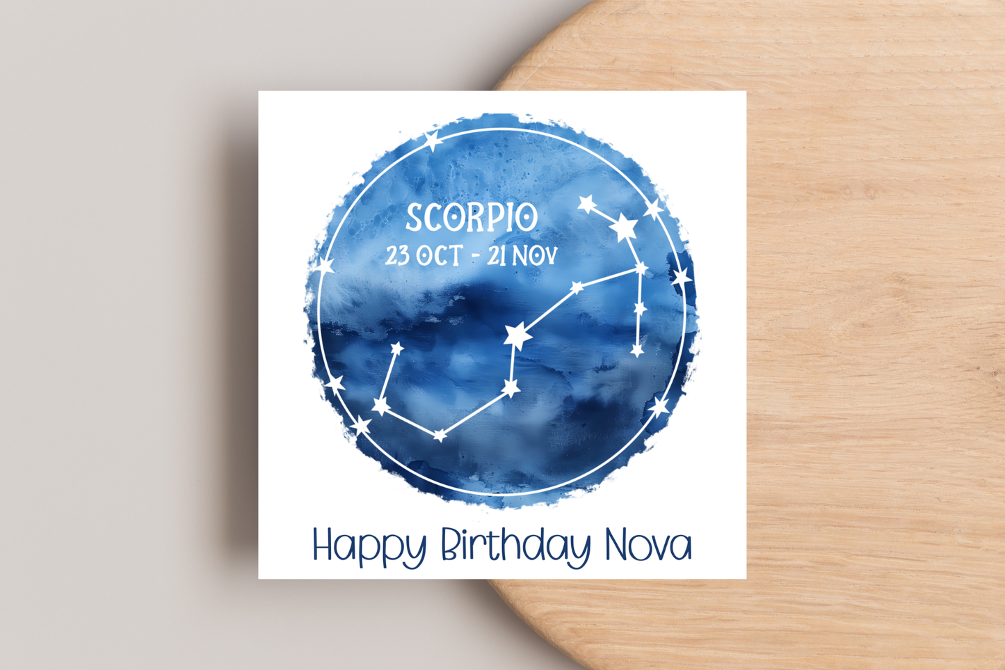 Personalised Star Sign Birthday Card