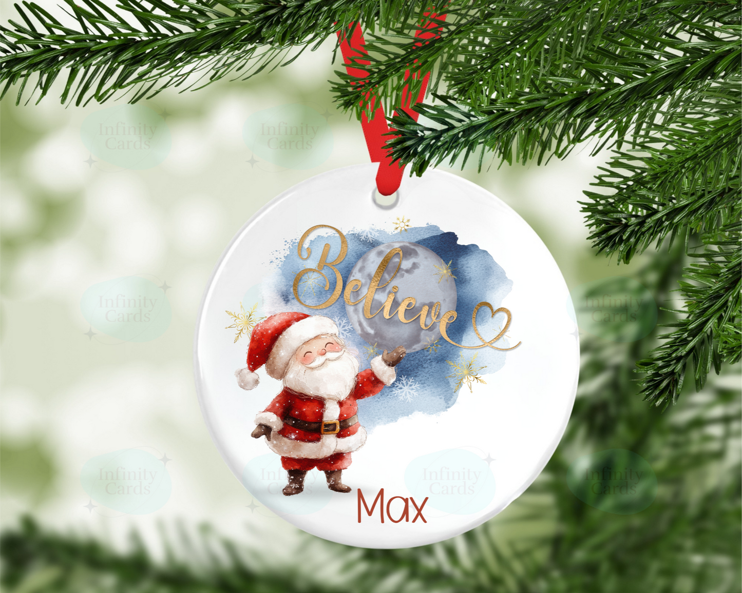 Personalised Santa Christmas Tree Decoration