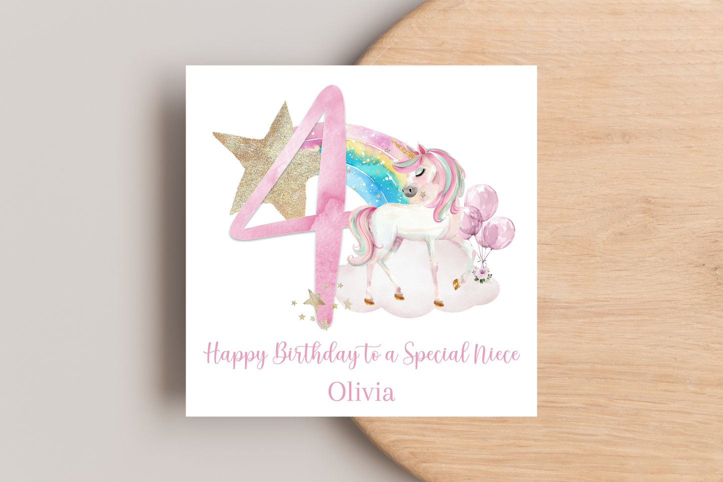 Personalised Magical Unicorn Birthday Card