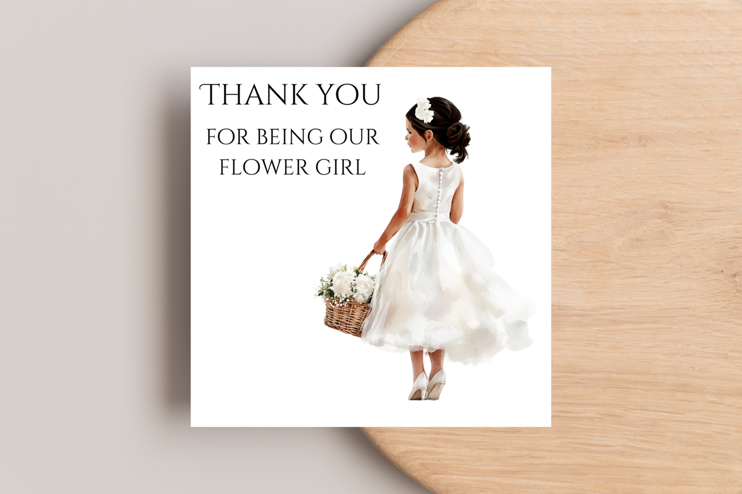 Thank you for being our flower girl card