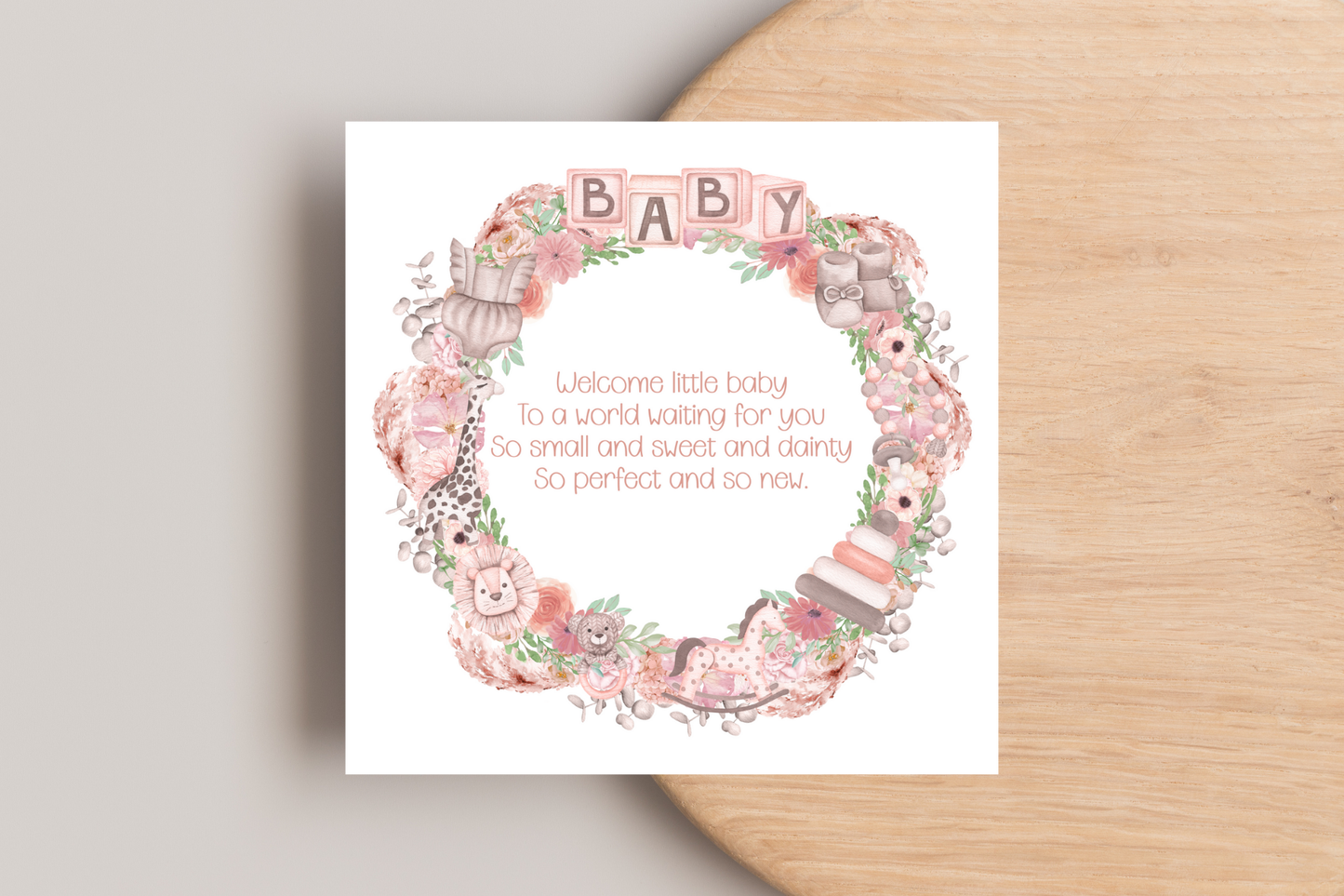Baby Wreath New Baby Card