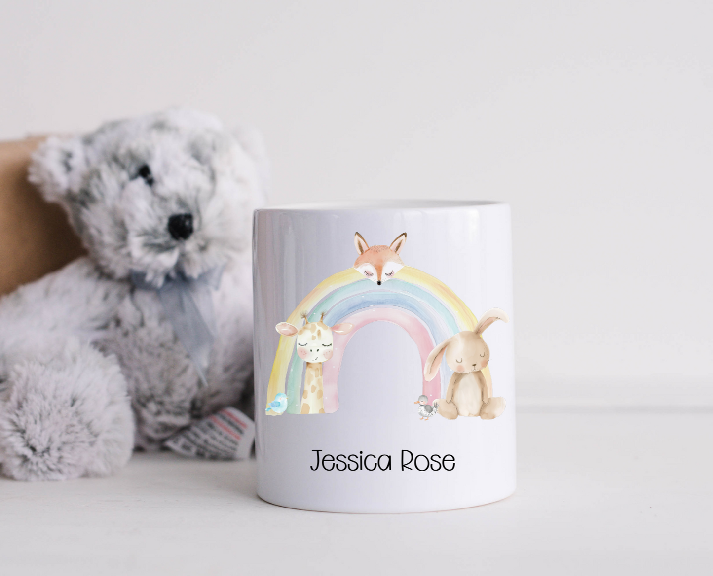 Personalised Animal Rainbow Money Box