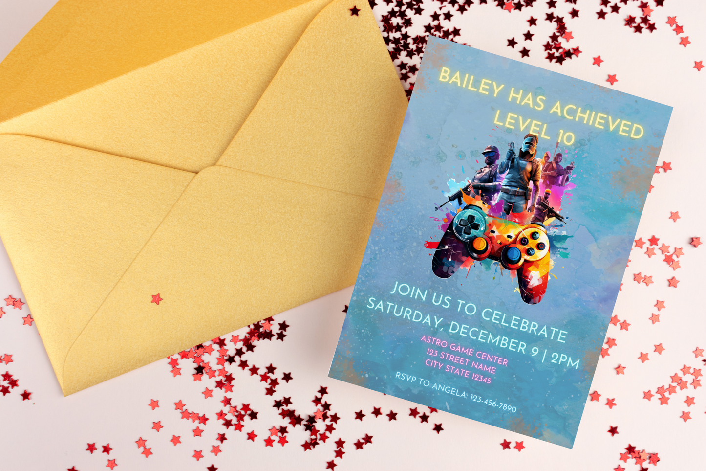 Editable Fortnite Party Invitation