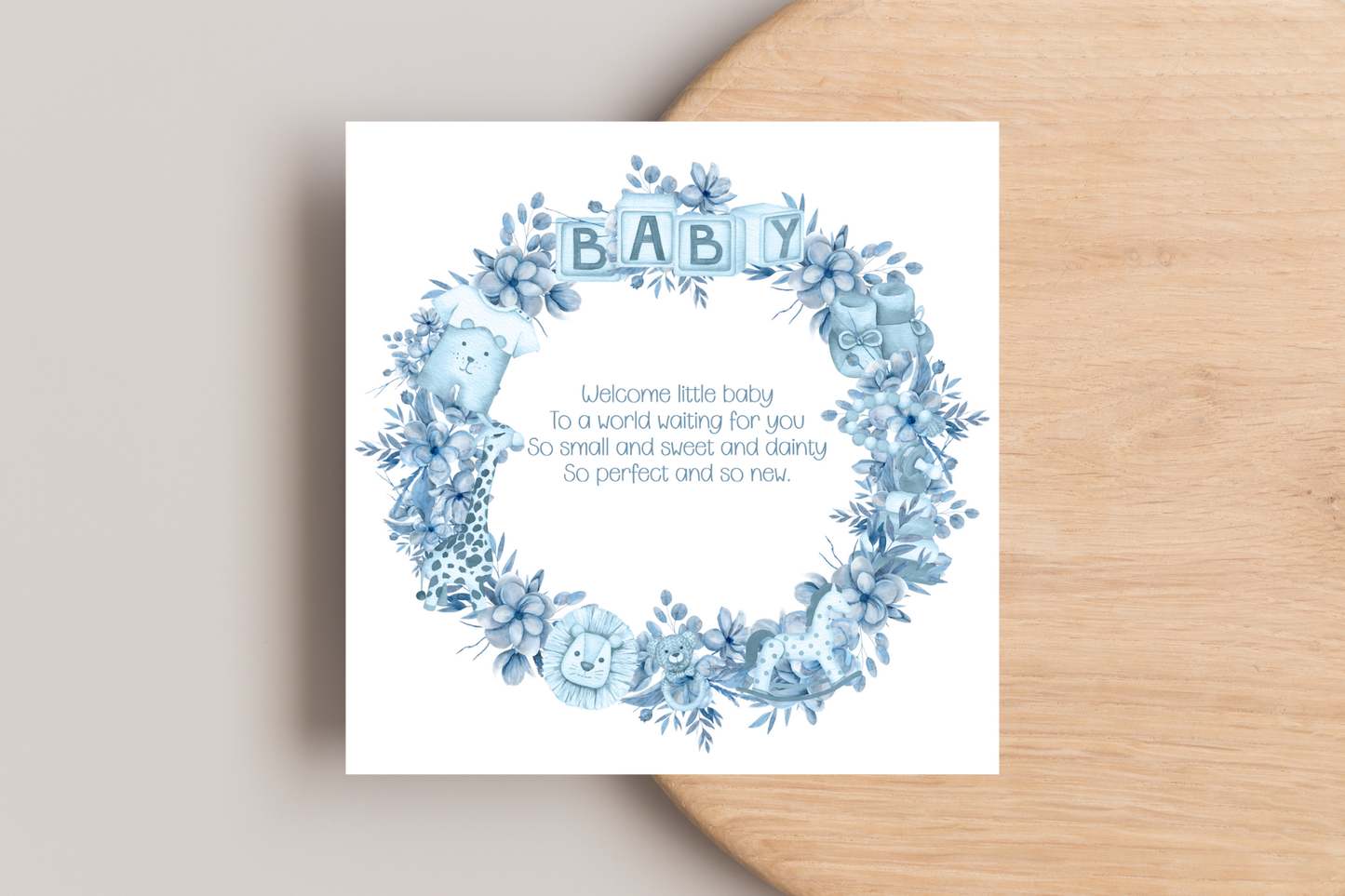 Baby Wreath New Baby Card