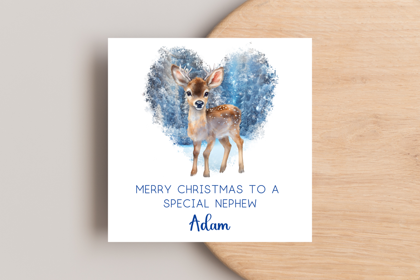 Personalised Reindeer Christmas Card