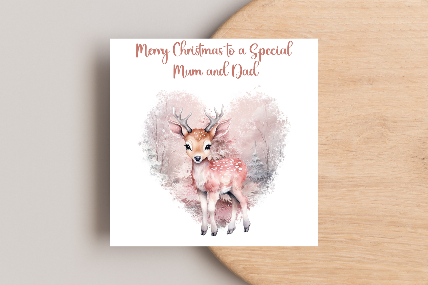 Personalised Reindeer Christmas Card for a Special Couple