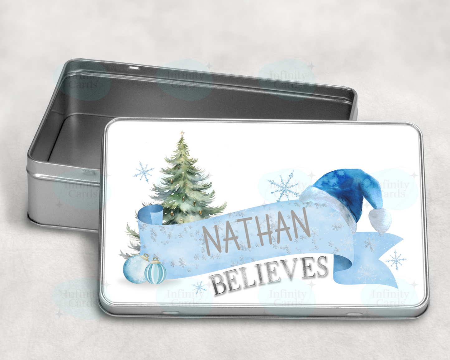 Personalised Believes Christmas Treat Tin