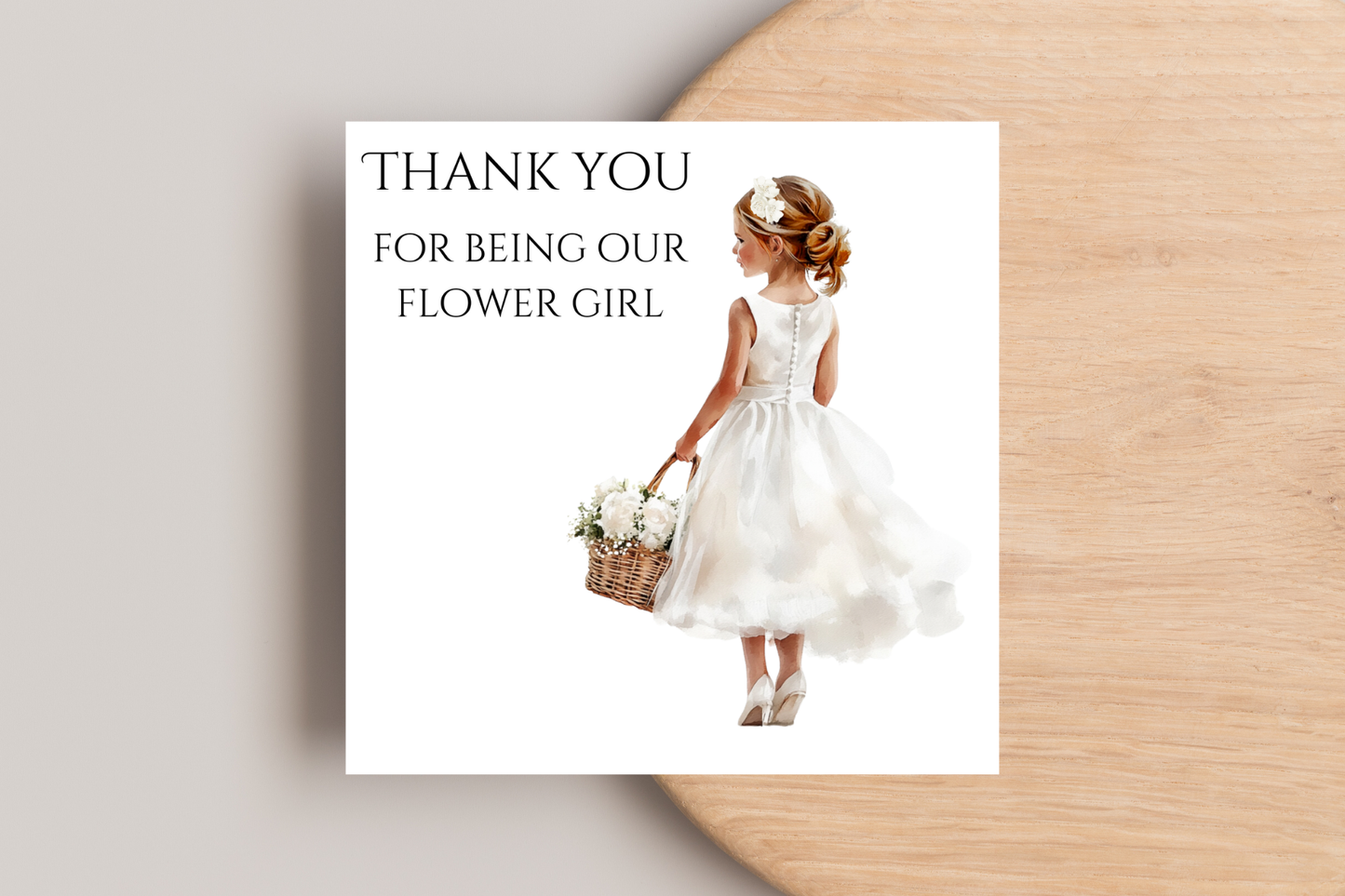 Thank you for being our flower girl card