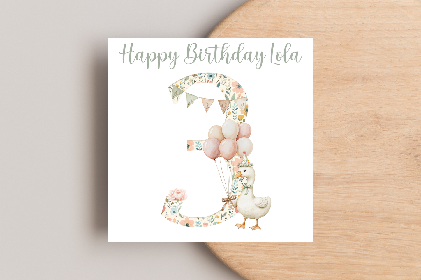 Personalised Birthday Goose Birthday Card
