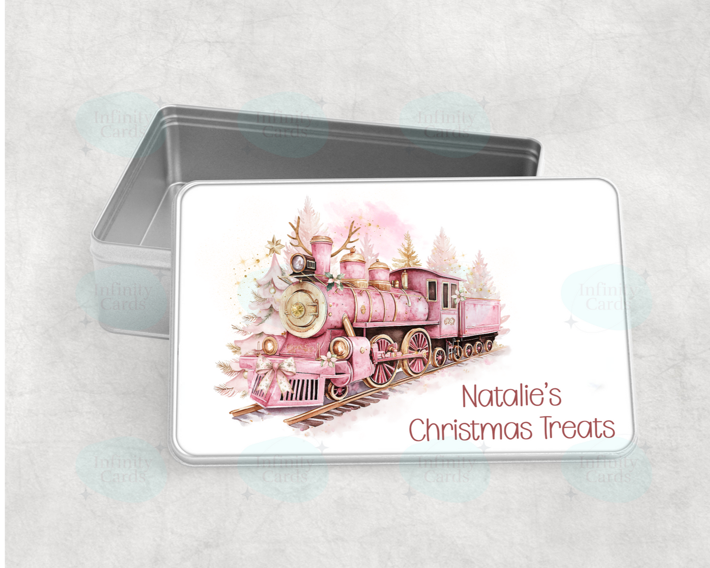 Personalised Christmas Express Treat Tin