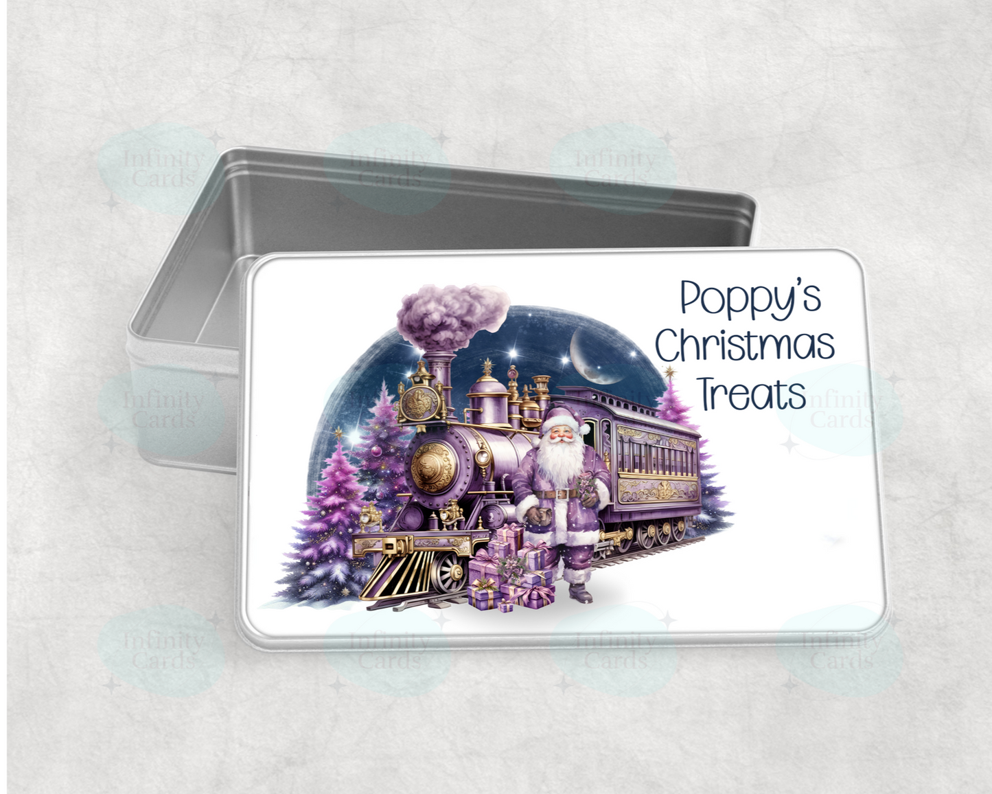 Personalised Christmas Express Treat Tin