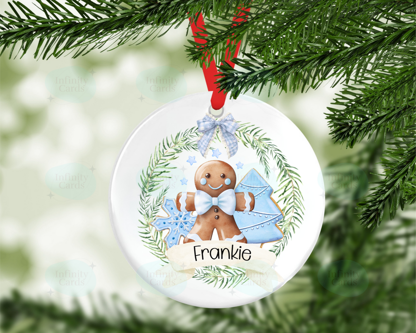 Personalised Gingerbread Christmas Christmas Bauble