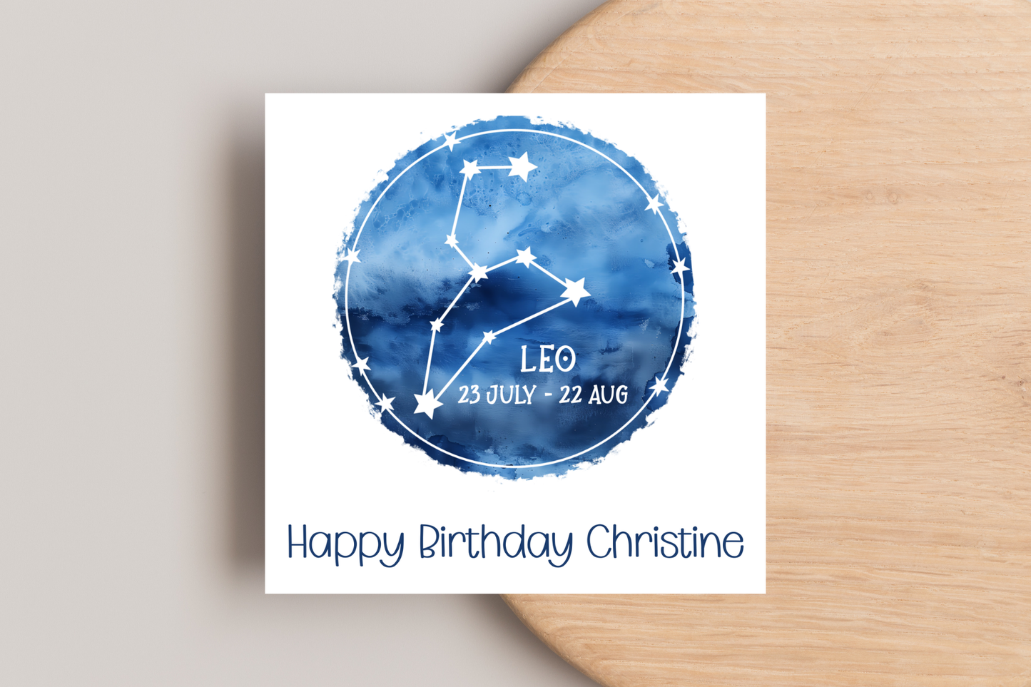 Personalised Star Sign Birthday Card