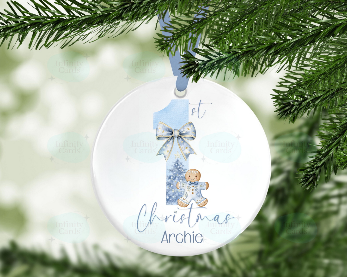 Personalised Gingerbread 1st Christmas Christmas Bauble