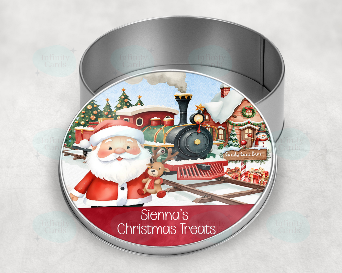 Personalised Santa Christmas Treats Tin