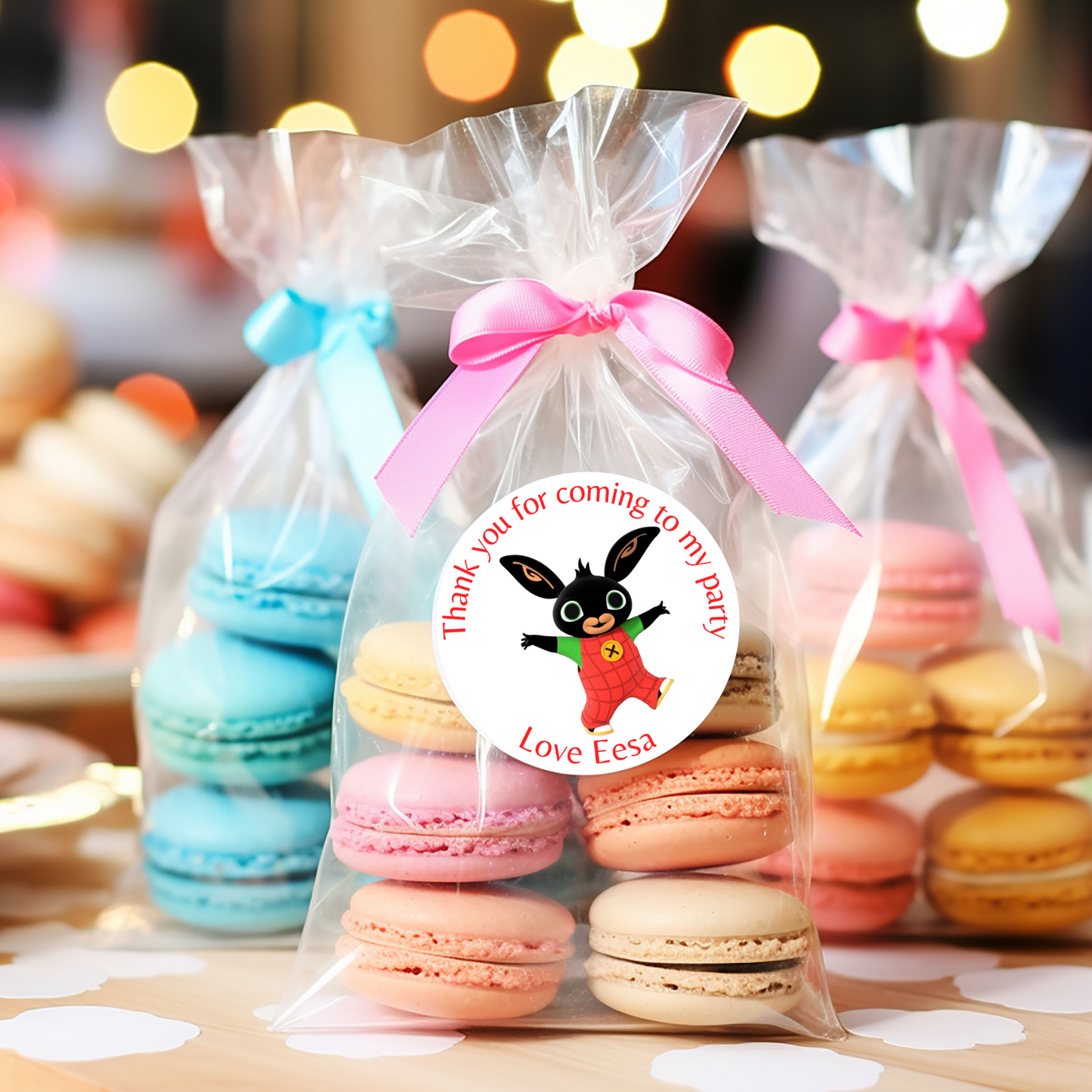 24 X Bing Thank You For Coming To My Party Stickers: Personalise Your Party Favours!