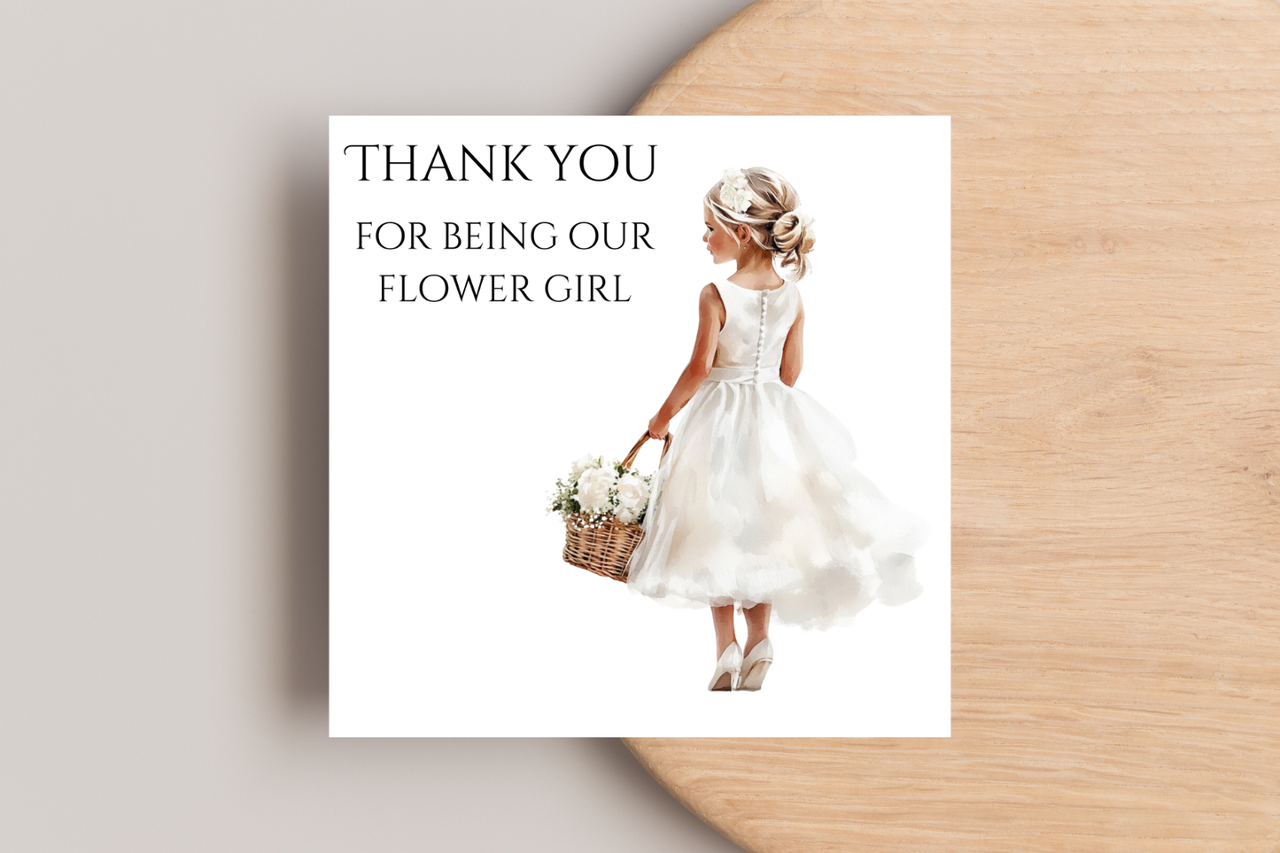 Thank you for being our flower girl card