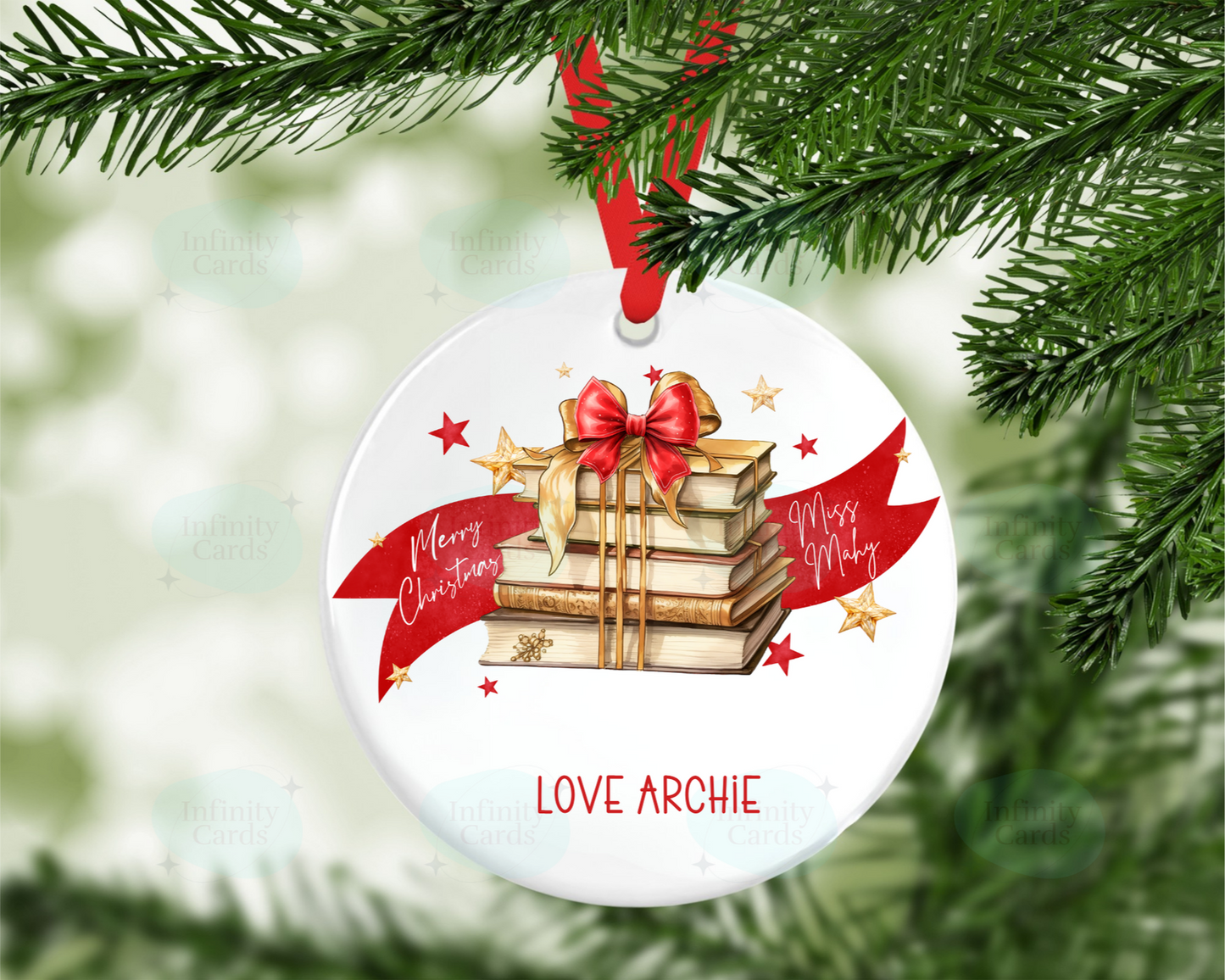Personalised Teacher Christmas Tree Decoration