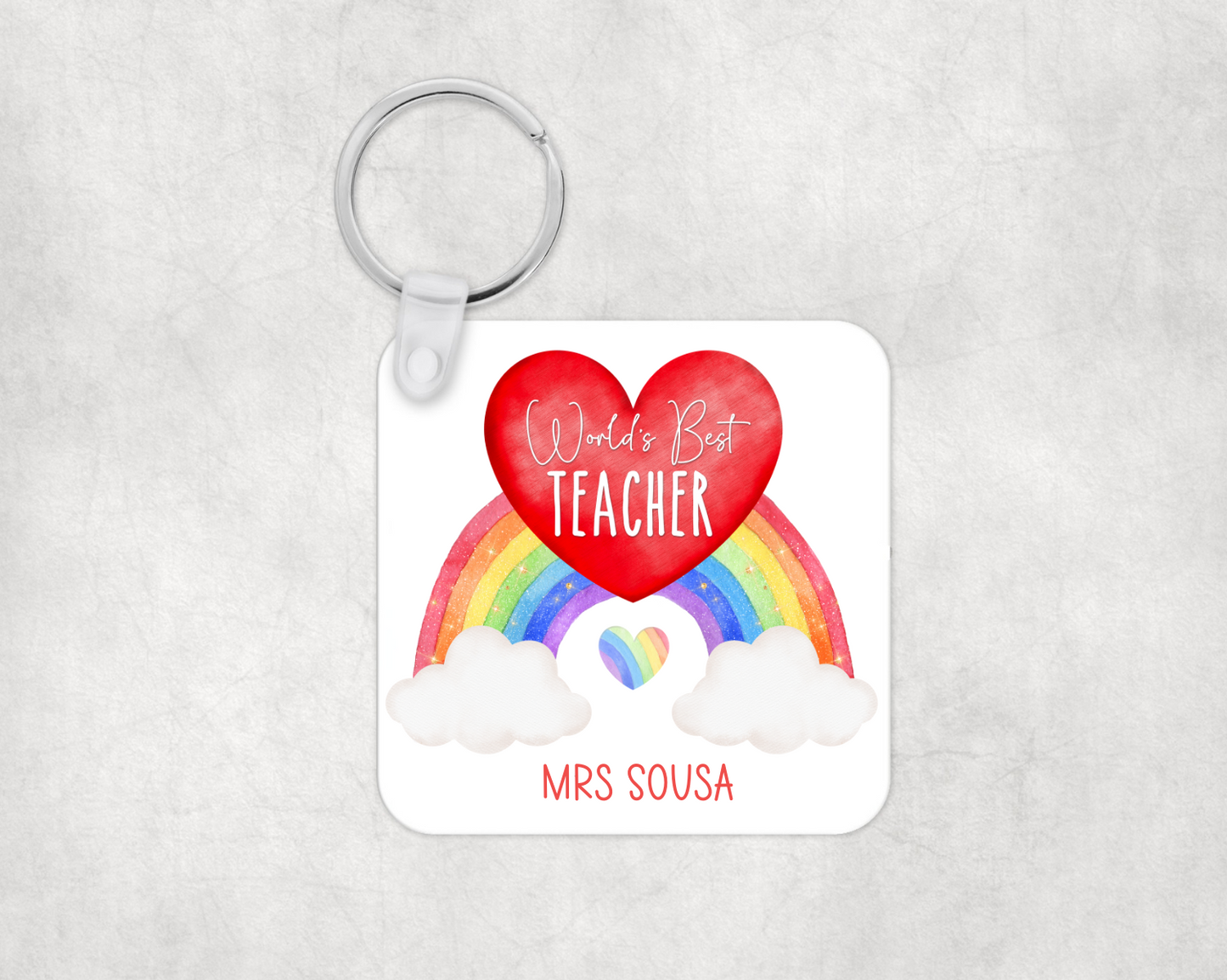 Personalised Worlds Best Teacher Keyring