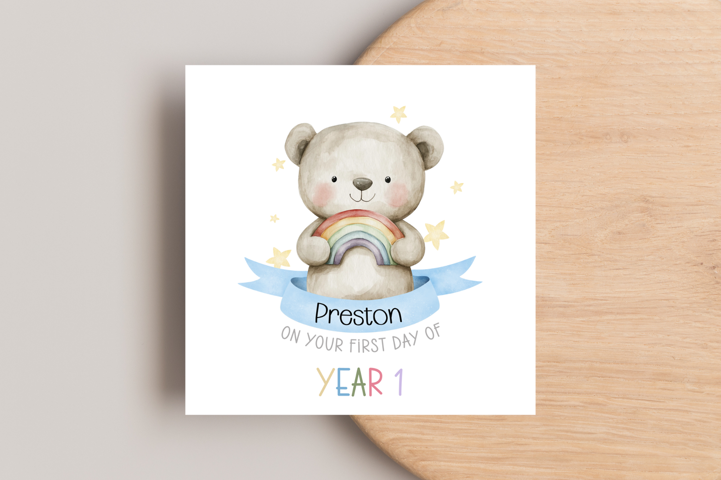 Personalised On Your First Day of Year 1 Card