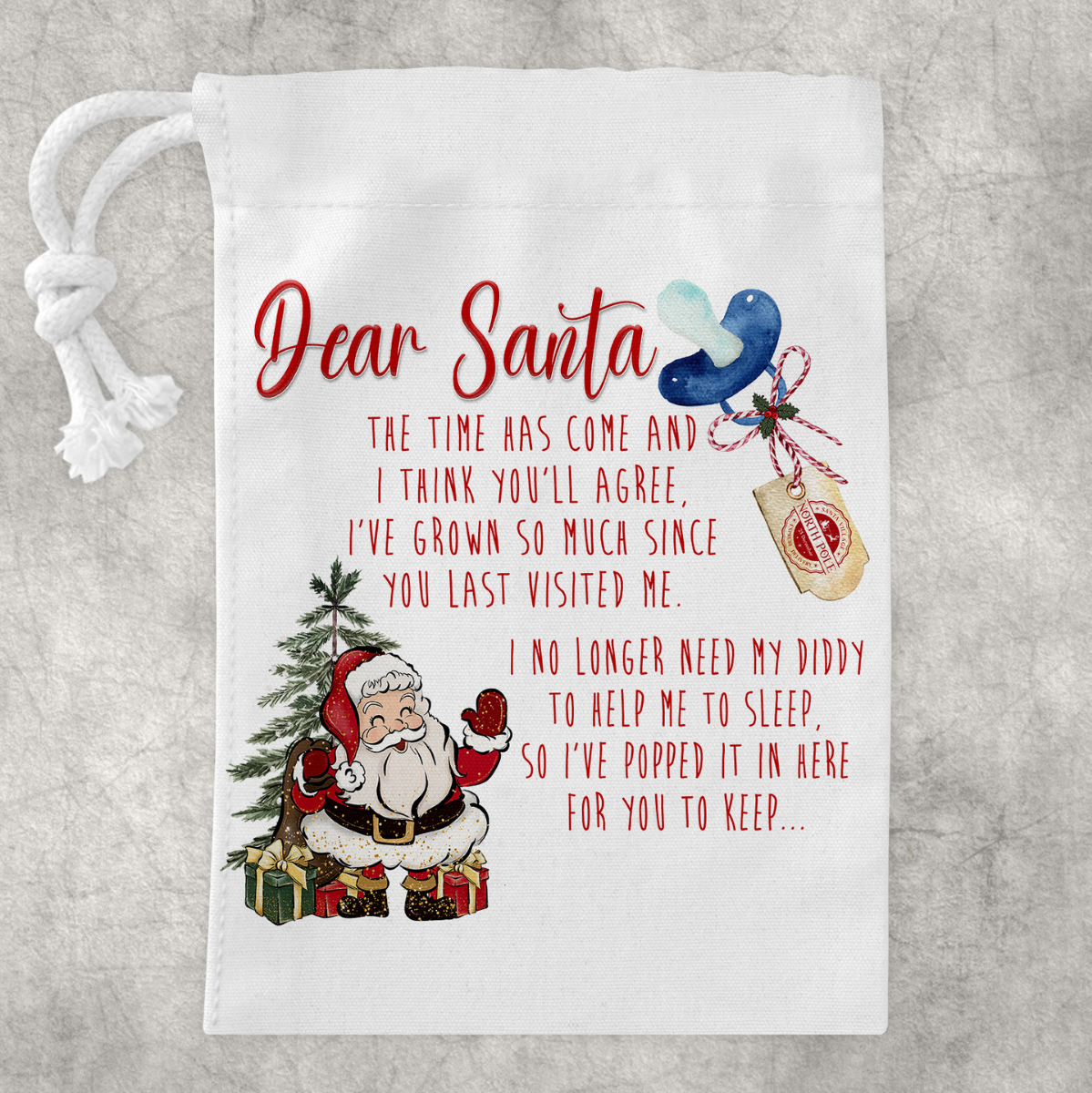 Personalised Dummy Bag For Santa