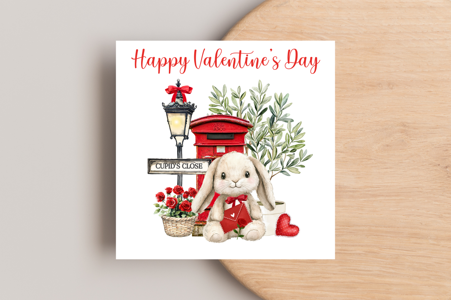 Cute Bunny Valentine's Day Card