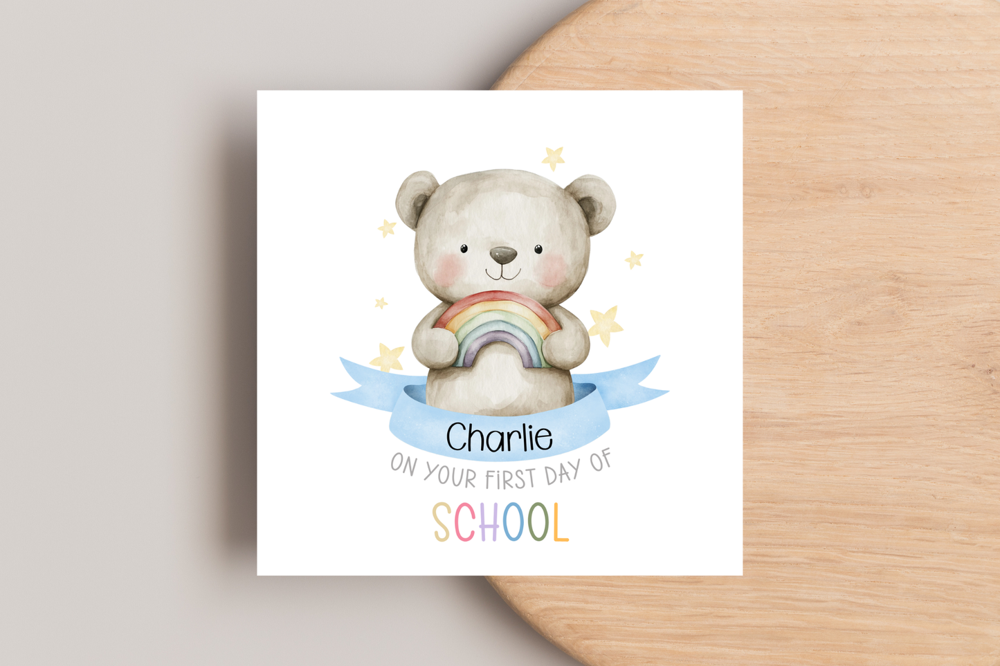 Personalised On Your First Day of School Card