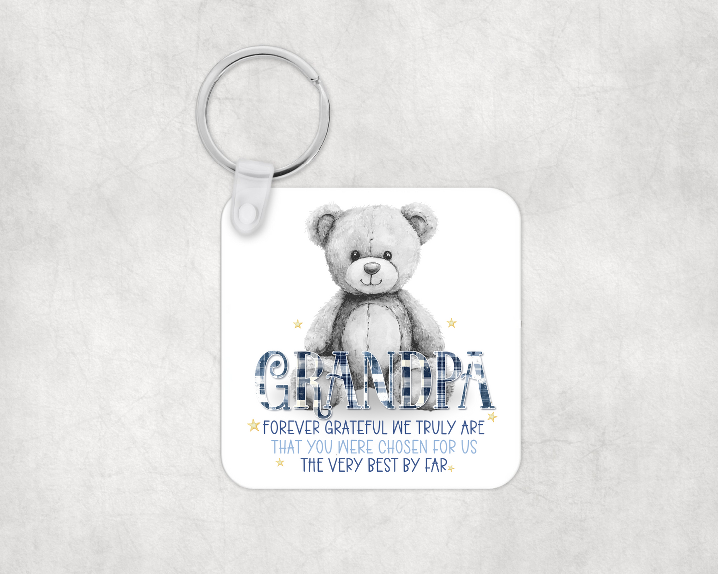 Forever Grateful Keyring for Grandad / Papa