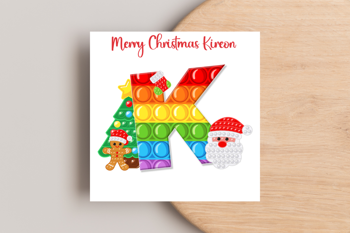 Personalised Christmas Popper Toy Christmas Card