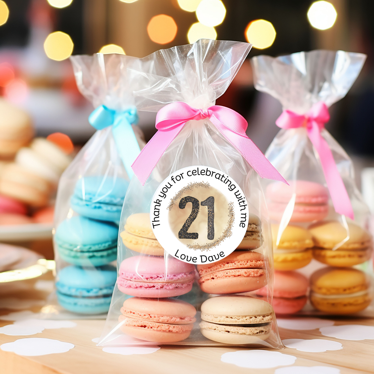 24 X 21st Birthday Thank You For Celebrating with me Stickers