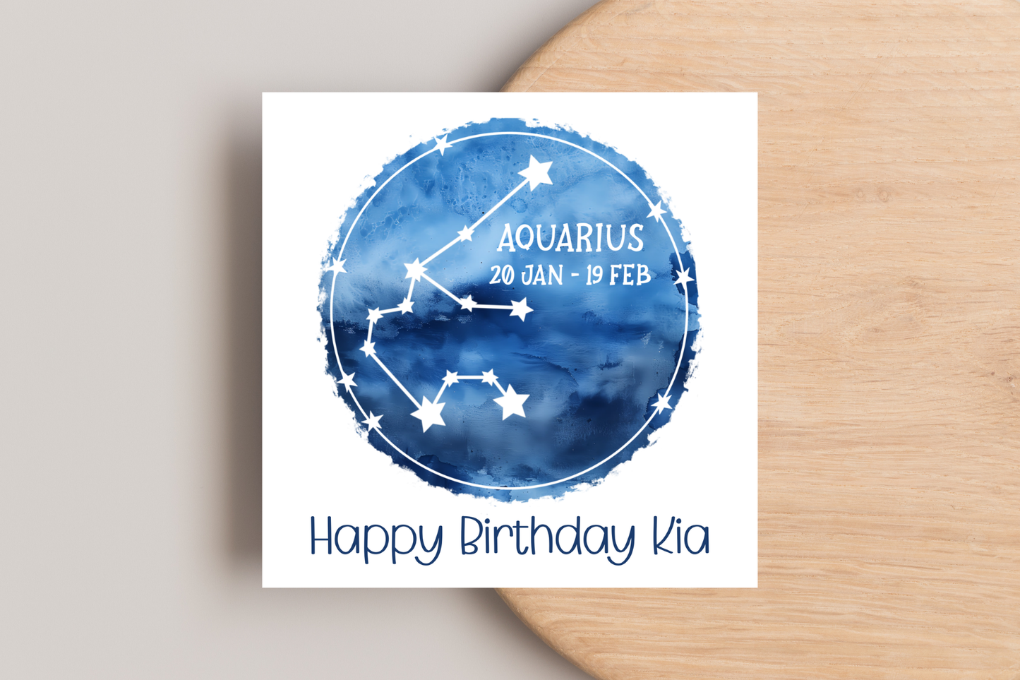Personalised Star Sign Birthday Card