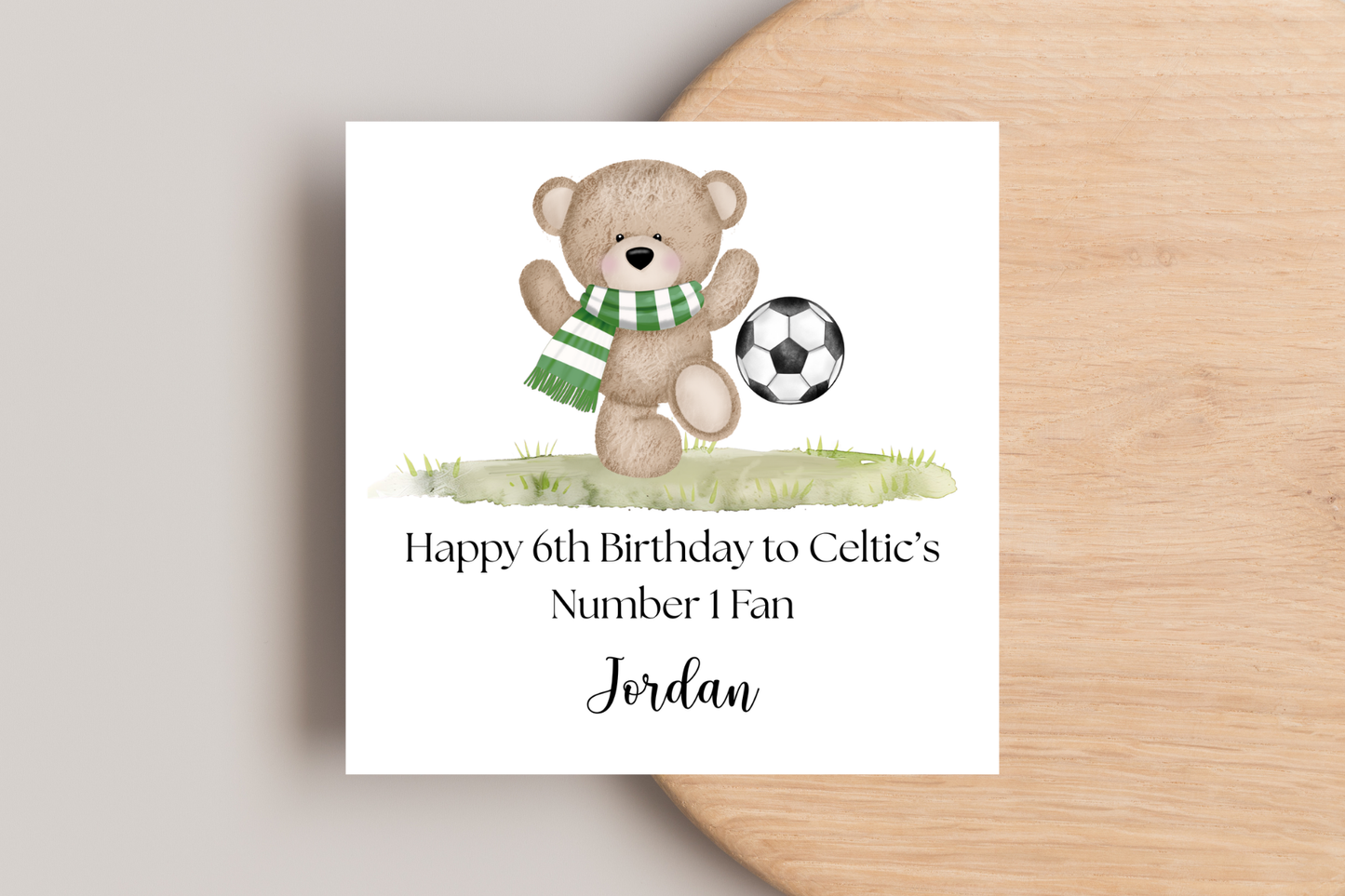 Personalised Celtic's Number 1 Fan Birthday Card