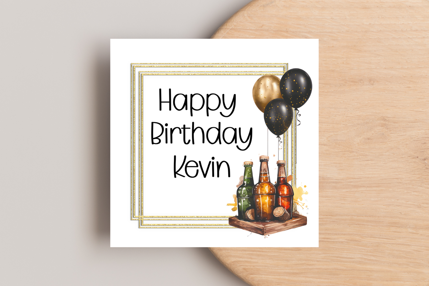Personalised Beer Birthday Card for Him