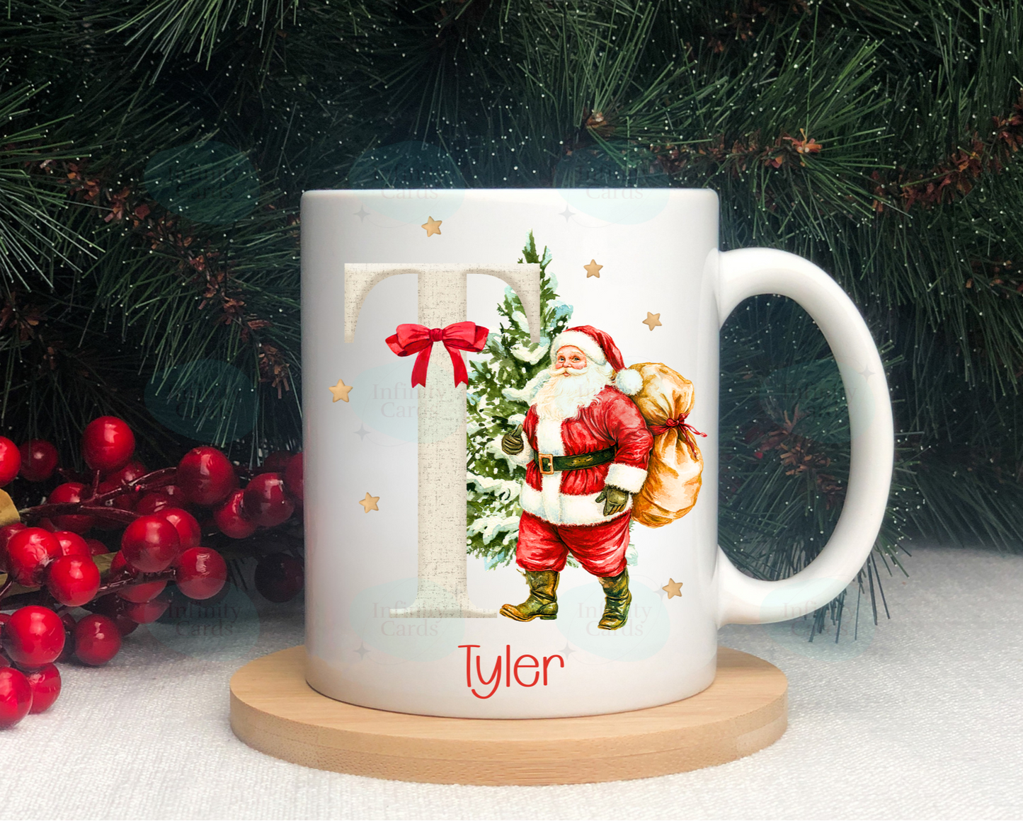 Personalised Initial Santa Mug