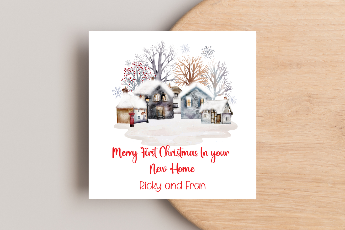 Personalised 1st Christmas in New Home Christmas Card