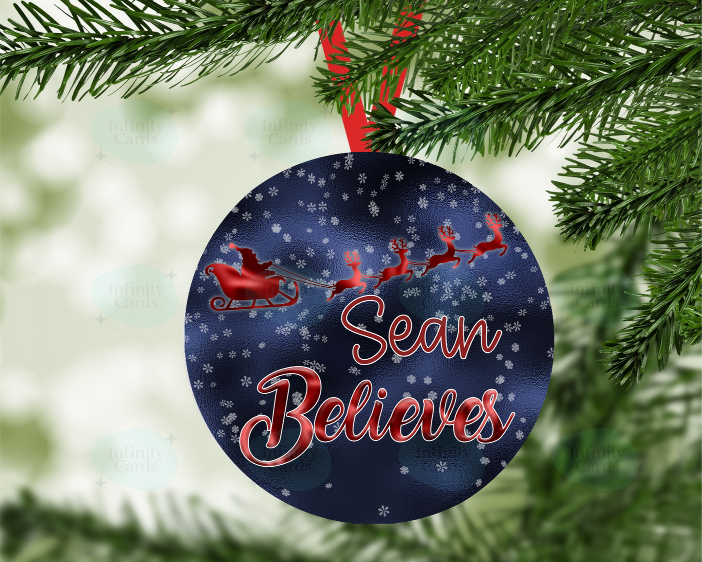 Personalised Believes Tree Decoration