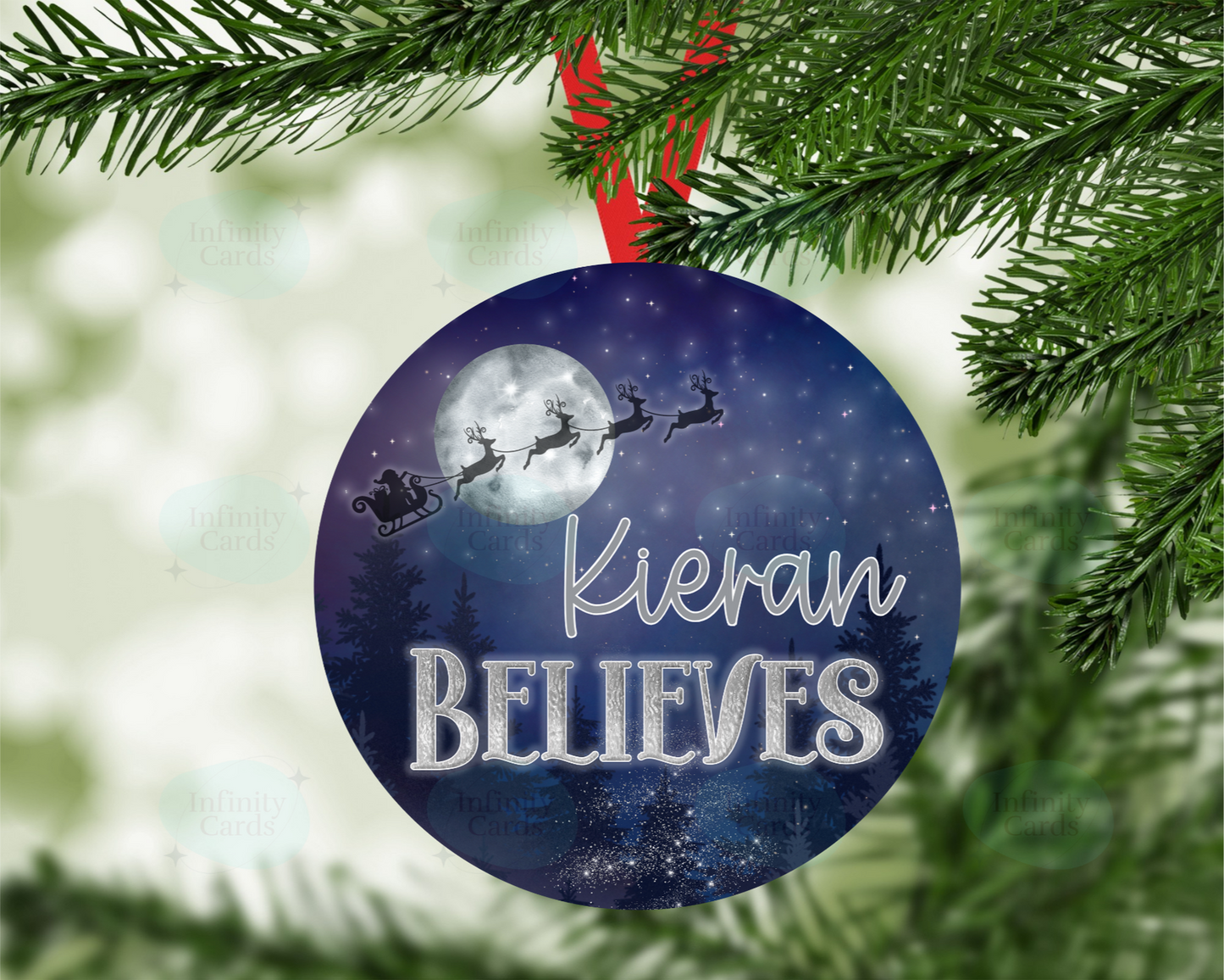 Personalised Believes Tree Decoration
