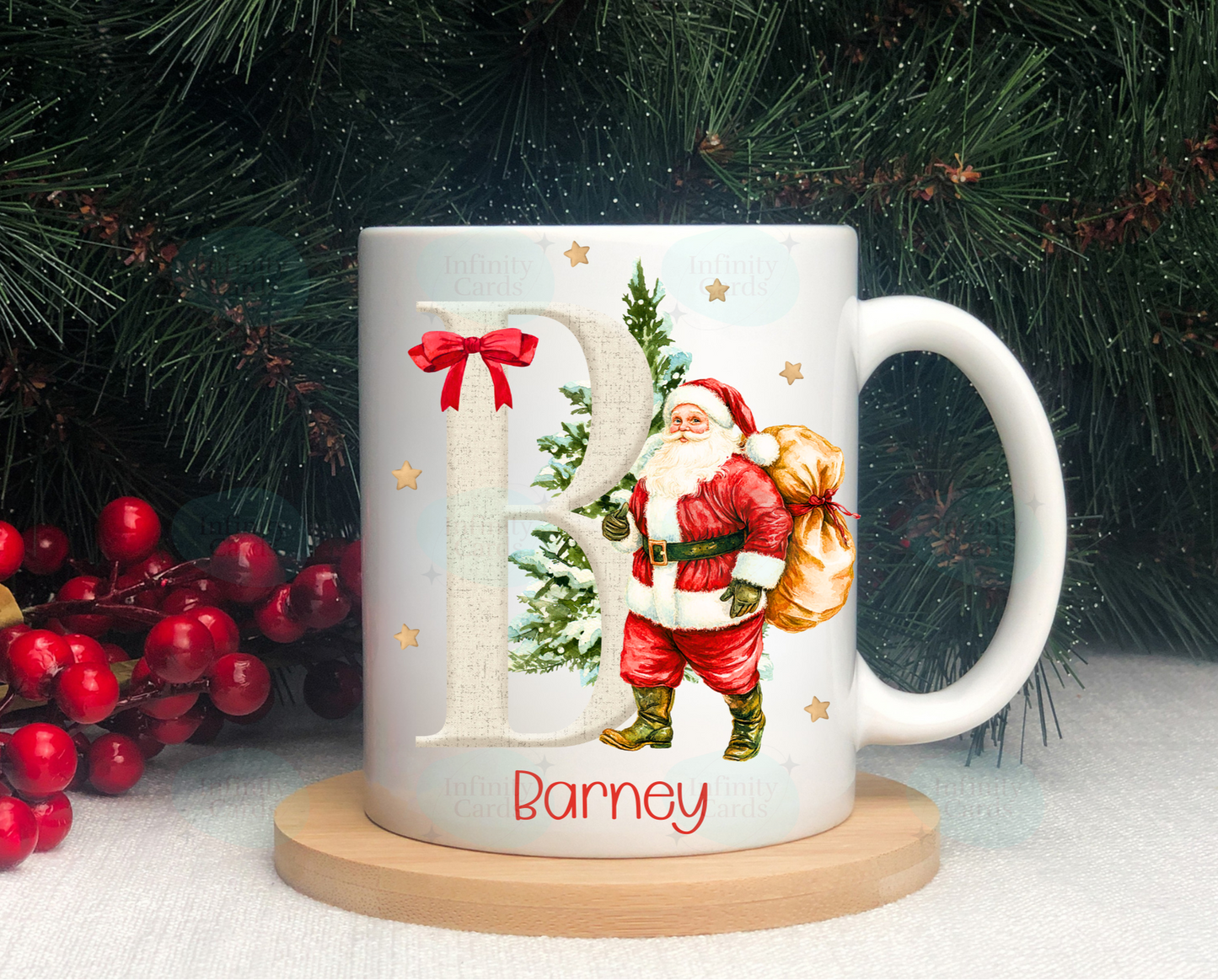 Personalised Initial Santa Mug