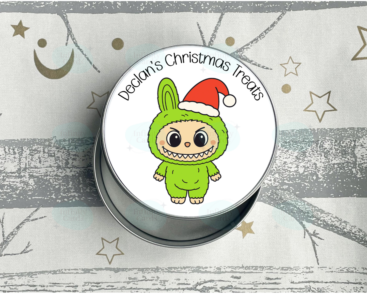 Personalised Labubu Christmas Treats Tin