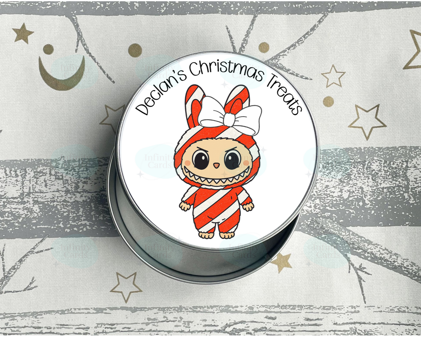 Personalised Labubu Christmas Treats Tin