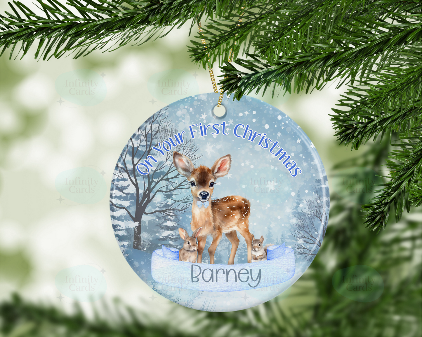 Personalised Reindeer 1st Christmas Tree Decoration
