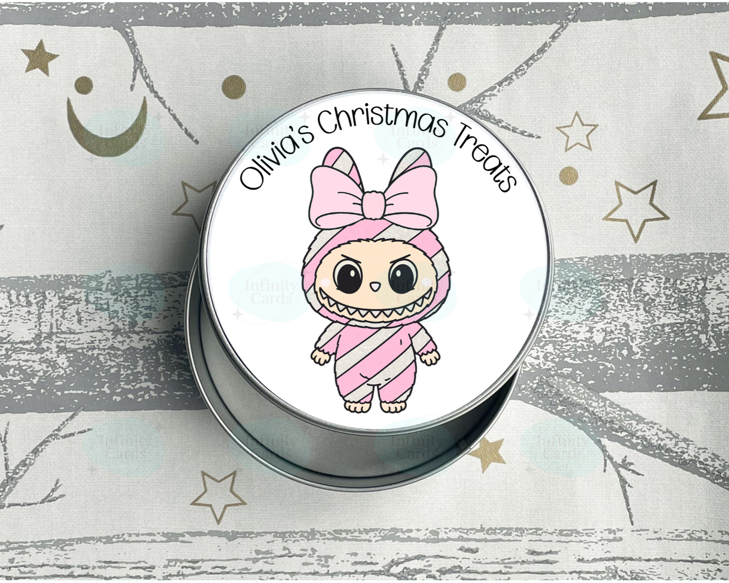 Personalised Labubu Christmas Treats Tin
