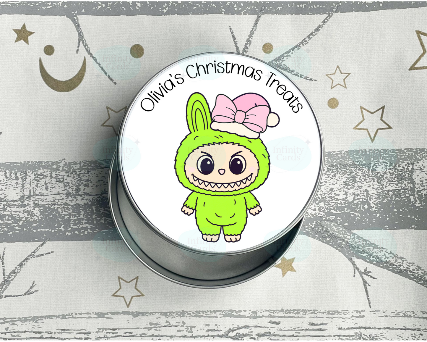 Personalised Labubu Christmas Treats Tin