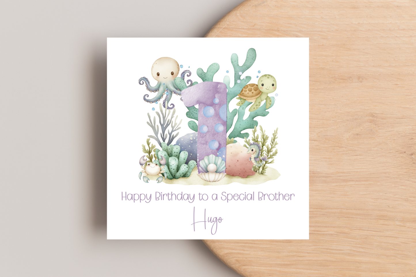 Personalised Under The Sea Birthday Card