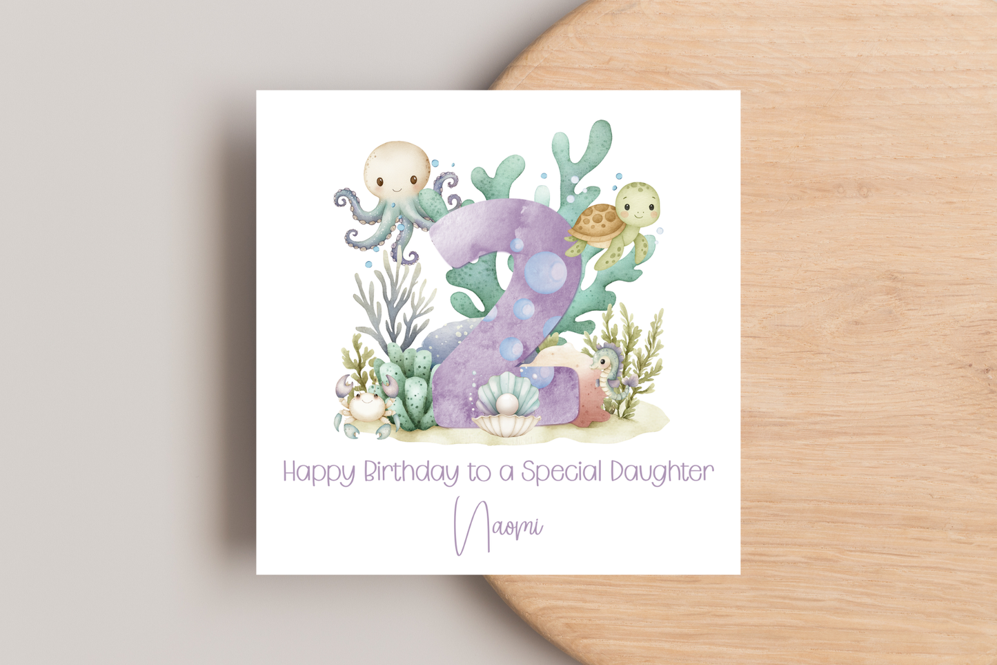 Personalised Under The Sea Birthday Card