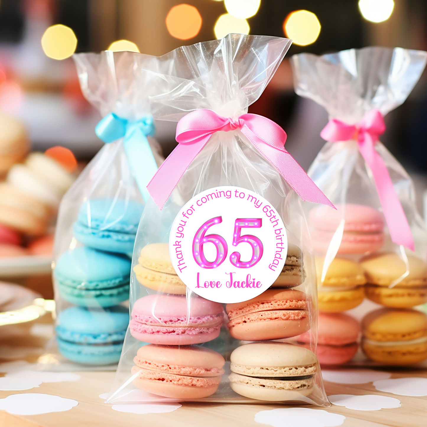 24 X 65th Birthday Thank You For Celebrating with me Stickers