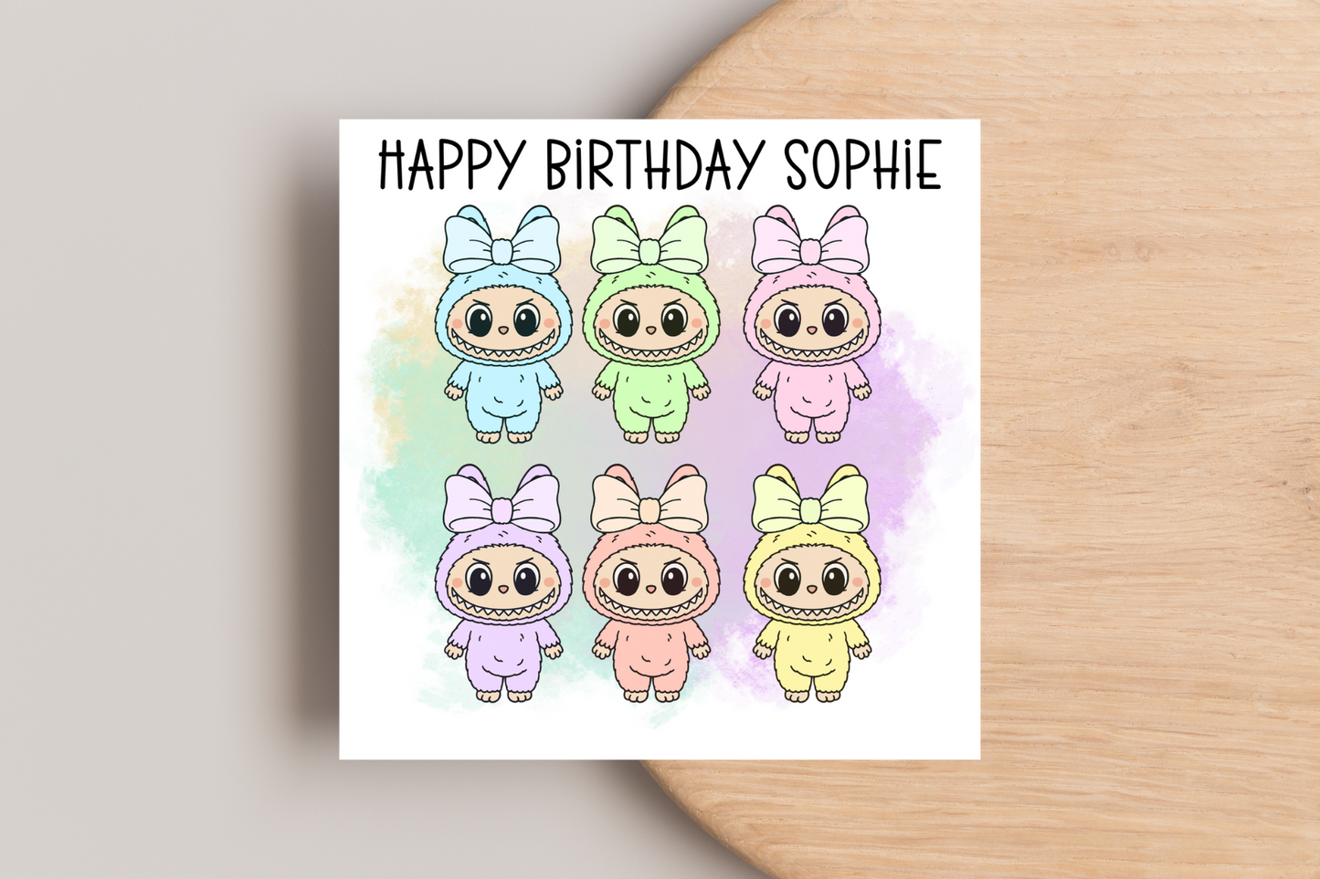 Personalised Labubu Birthday Card